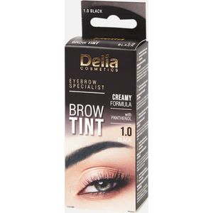 Brow Tint - 1.0 black - Creamy formula - eyebrow specialist - Delia wenkbrauwtint - Delia cosmetics