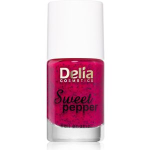 Delia Cosmetics - Sweet Pepper Black Particles - Nagellak - Raspberry - 11 ml