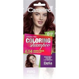 Cameleo - Kleurshampoo - snelle en eenvoudige kleurverfrissing ""kleur in kleur"" - zonder ammoniak en oxidatiemiddel - shampoo in zak - 40ml (4.54 Cherry Black)