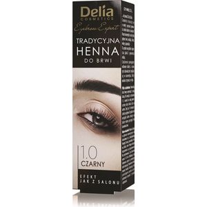 Delia Cosmetics Wenkbrauwverf, traditioneel, zwart, effect tot 14 dagen, zonder ammoniak, 2 g