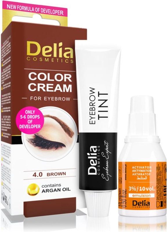 Delia Cosmetics - Argan Oil - Wenkbrauwverf - Bruin - 15 ml