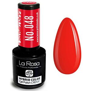 La Pink, UV, LED, Hybrid, Color Cream, lange levensduur en zeer eenvoudig aan te brengen, perfect voor nagelkunst, doe-het-zelf, thuis of in de manicuresalon, 9 ml (robijnrood)