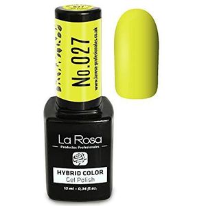 La Rosa UV LED Hybrid Gel nagellak - Nr. 027, 10 ml neon geel