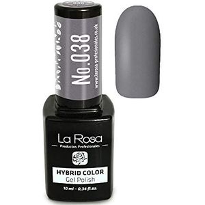 La Rosa UV LED Hybrid Gel nagellak - Nr. 038, 10 ml glanzend grijs