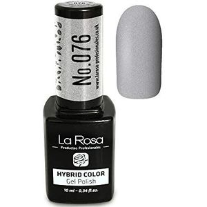La Rosa UV LED Hybrid Gel nagellak - Nr. 076, 10 ml zilver met vlekken