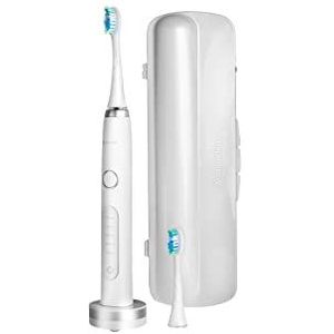 Meriden Sonic+ Professionele ultrasone tandenborstel met 2 tandenborstelkoppen, reisetui, 5 modi, inductie-oplaadstation, wit