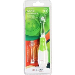 Meriden Kiddy Sonische tandenborstel voor kinderen, 0-4 jaar, pinguïn, elektrische tandenborstel met ledlicht, smart timer, 2 zachte borstelkoppen, waterdicht, ultrasone babytandenborstel voor meisjes