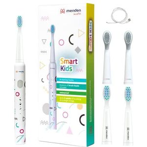 MERIDEN Smart KIDS MK200G Sonische tandenborstel voor kinderen vanaf 5 jaar, opsteekborstel, Smart Timer, waterdicht, junior elektrische tandenborstel/elektrische tandenborstel