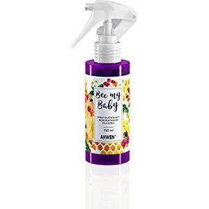 ANWEN Bee My Baby natuurlijke spray voor kinderhaar om te ontwarren en te kammen met frambozenkauwgomgeur, verzorgend met sheaboter en honingextract