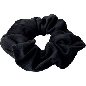 Katoenen Scrunchie haarelastiek Zwart