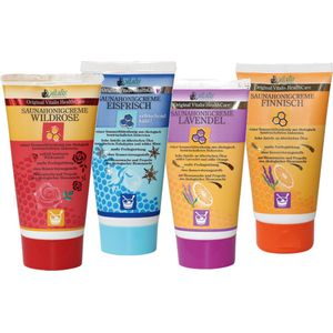 Sauna Honing Crème Ijsfris/Lavendel/Wilde rozen/Finns 4 stuks