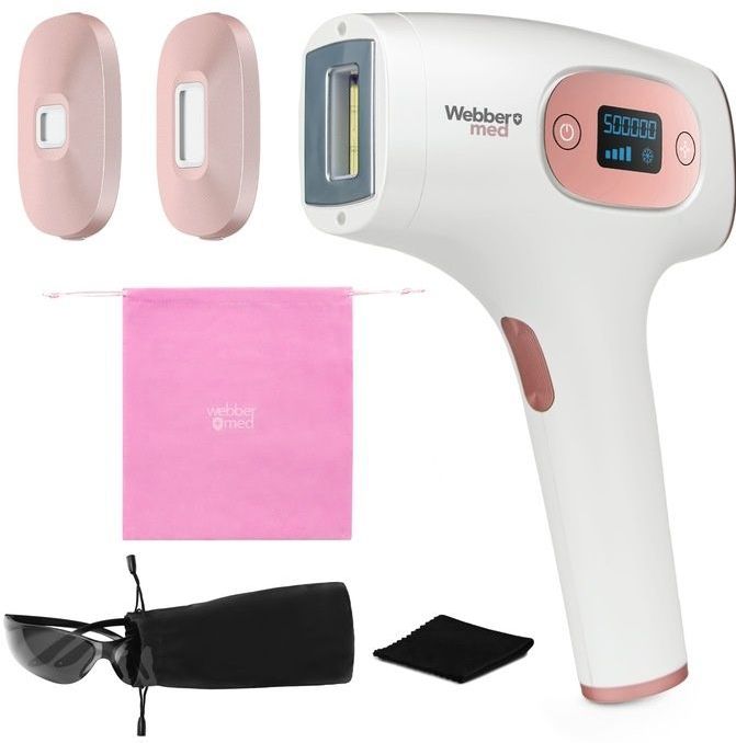 WEBBER S7 - ontharingsapparaat - IPL apparaat met koelfunctie - roze wit