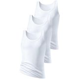 Wit - Tanktop - Zonder Zijnaden - Diepe Ronde Hals - Mouwloos