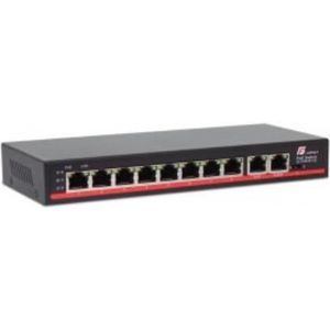 Getfort GF-210D-8P-120 Netwerkschakelaar Unmanaged L2 Gigabit Ethernet (10/100/1000) Power over Ethernet (10 ports), Netwerkschakelaar, Zwart