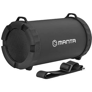Manta MMSPK204FM (3 h, Zonder externe stroombron), Bluetooth luidspreker, Zwart