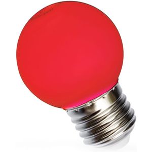 Spectrum - LED Kogellamp - Rood licht - E27 - 1W - 230V - 120 Lumen - Energiezuinig