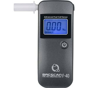 BACscan - F-40 Alcoholtester - Grijs - Contactloos - Meetbereik 0 - 4%