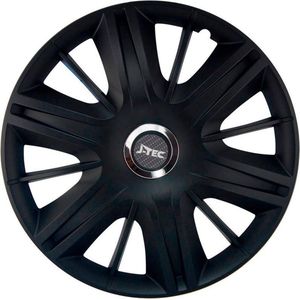 J-Tec Wieldoppen 14 inch Maximus zwart - chroom ring