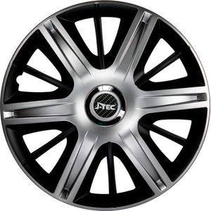 J-Tec Wieldoppen 15 inch Maximus zilver/zwart - chroom ring