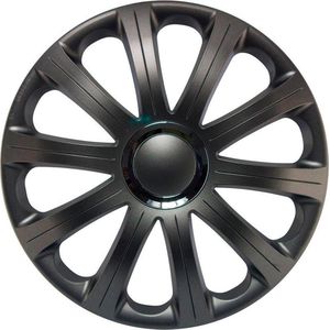 J-Tec Wieldoppen 16 inch Modena R grijs - chroom ring