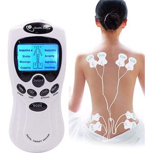 Elektrodentherapie Massage| Elektronische Stimulator spieren|  Digitale Home Machinemassage therapie van Health Herald| Acupunctuur apparaat| Elektroden Pads |Electro Stimulator hele lichaam| Ontspannen Spieren en Stimulatie Bloedcirculatie| Cupping