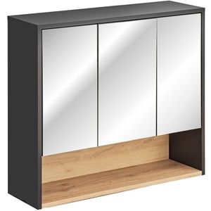 Comad Borneo Cosmos 841 FSC spiegelkast 80cm eiken/grijs