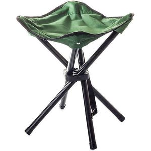 Toeristische vissersstoel - Krukje - Viskrukje -Opgevouwen / opvouwbaar- Camping - Vissen -Stoel - Groen- Camping stoel- Camping krukje-Vis Krukje- Visstoel