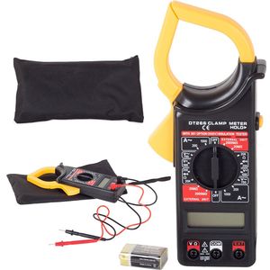 Digitale Multimeter Met Klem - Incl. baterije en Tasje - Universele Stroomtang Spanningsmeter - DC/AC -UT202+ -