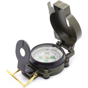 Lensatic Militaire Kompas van Stevig Metaal -Militair - Schokbestendig | Waterdicht- Compass- Lenskompas