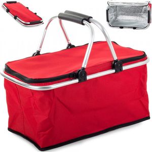 Koel Tas - Thermische - Picknickmand - Opvouwbaar - Rood - 30L - 48cm