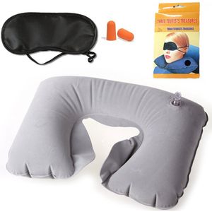 Reis Benodigdheden Set - 3 Stuks - Nekkussen - Oordopjes - Oogmasker