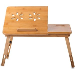 Universele opvouwbare laptoptafel met verstelling en ventilatie - houten