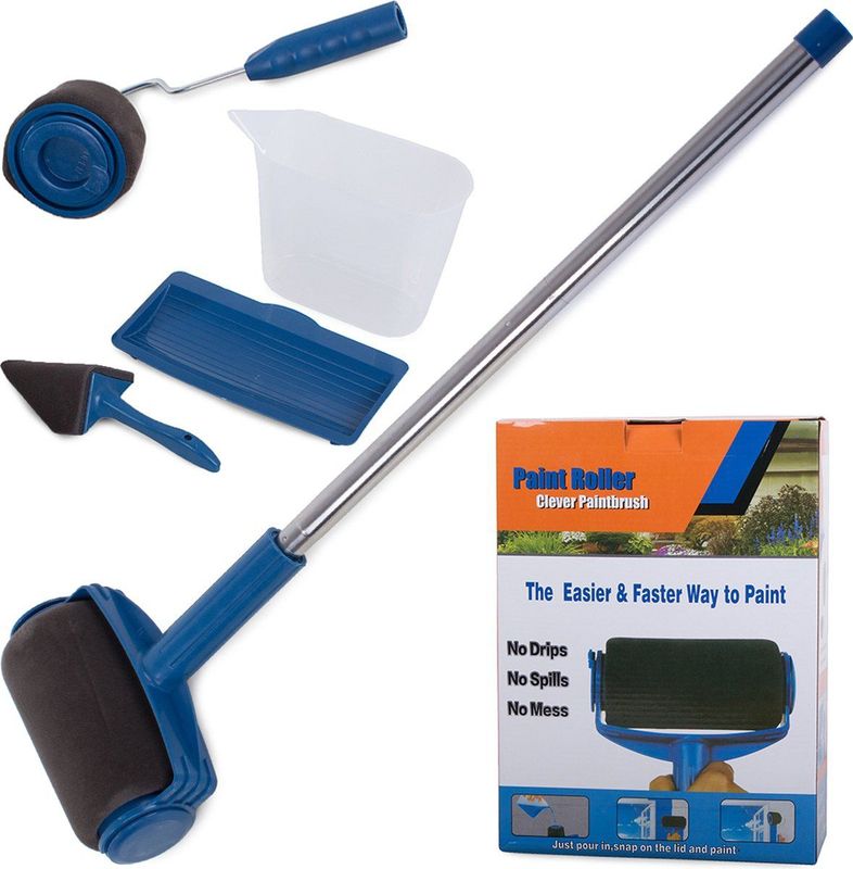 Paint Runner 5 delig anti drup verfroller met reservoir, hoekstrijker en randroller