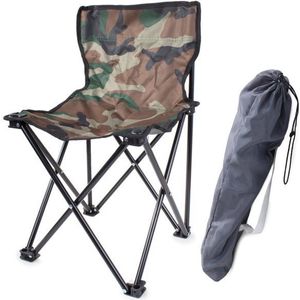 Kleine reisvisstoel met camouflageprint- Visstoel- Campingstoel- Camping- Caravan-Camper