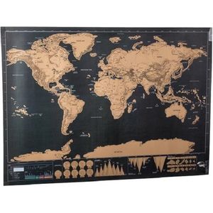 Scratch map deluxe edition wereldkaart 82.5 x 59.4 cm