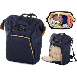 Luiertas - Rugtas - Verzorgingstas - Met 3 thermovakken - Babyverzorging - Diaper backpack bag - Organizer -Navy Blauw