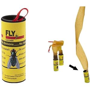 Vliegenplakband - Plakband - Vliegen - Insecten - Ongedierte - 4 rollen - Plak - Vliegenstrip - Strip - Vliegenvangers