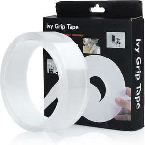 Dubbelzijdig tape transparant - 1m - Nanotape - montage tape -