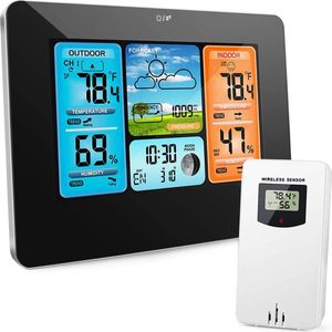 Weerstation - Digitale Thermometer Barometer Hygrometer - Zwart