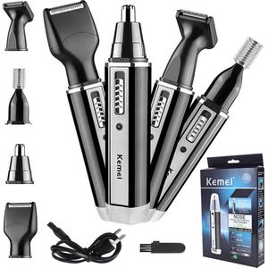 Kemei - 4 in-1 Neustrimmer - Baardtrimmer - Oor & wenkbrauw trimmer