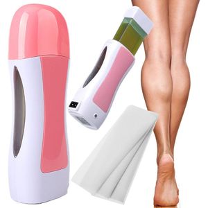 Wax Roller Apparaat - Wit - Ontharingsapparaat - Inclusief 10 Strips - Navulbaar - Complete Wax Set