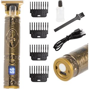 Shuke Barber - Detailer Trimmer - Baard en Haartrimmer Draadloos - Oplaadbaar - Inclusief 4 Opzetkammen