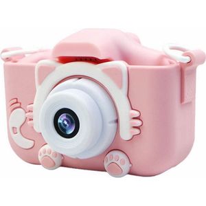 Kindercamera - Kindercamera digitaal - Kindercamera's – Camera Voor Kinderen - Roze - Poes