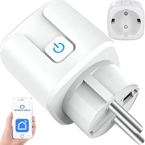 Slim Stopcontact - Smart Plug - Stopcontact - telefoon - Wit - Watt-meter