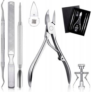 Pedicure set 5-delig - Ingegroeide teennagel - Nagelverzorging - Nagelknipper - Zilver