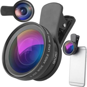 2 in 1 Groothoek & Macro Lens - 0.45X 12.5X - HD Lens