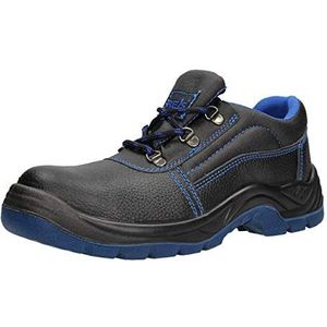 Fuzzio Reis Veiligheidsschoenen voor heren, werkschoenen met schoenveters, blauw, 39 EU