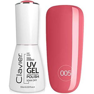 Luxury Nail Hybrid UV-gel polish, 10 ml in flacon met applicator, tot 3 weken houdbaar, voor uv- en ledlampen, uitharding: 2 minuten in UV of 30 seconden in led-lichtapparaat