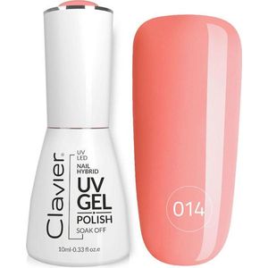 Luxury Nail Hybrid UV-gel polish, 10 ml in flacon met applicator, tot 3 weken houdbaar, voor UV- en LED-lampen, uitharding: 2 minuten in UV- of 30 seconden in LED-licht apparaat (Quite Peachy)