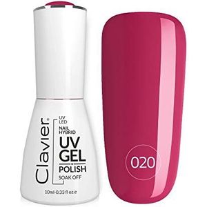 Luxury Nail Hybrid UV-gel polish, 10 ml in flacon met applicator, tot 3 weken houdbaar, voor uv- en ledlampen, uitharding: 2 minuten in UV of 30 seconden in led-lichtapparaat
